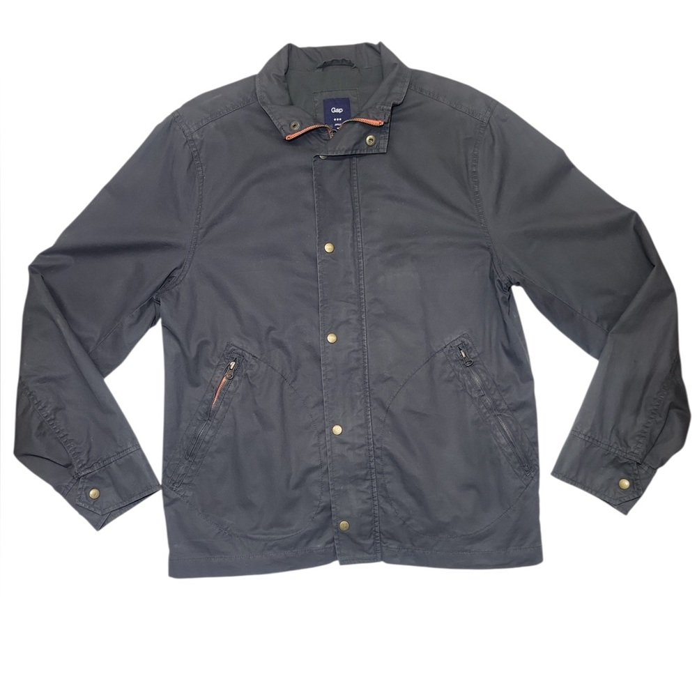 GAP Men's‎ Dark Gray Lightweight Utility Zip Up Jacket Size Medium